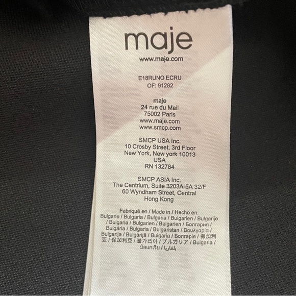 Maje Runo Two-Tone Lace-Inset Mini Dress with Ruffled Cap-Sleeve - Sz 1 (Small) - Picture 8 of 15